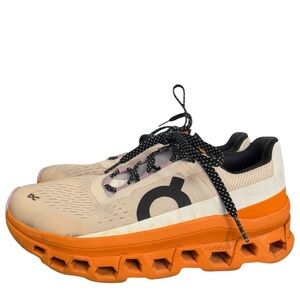 On Cloud Sneakers Womens 7 Cloudmonster 61.98652 Orange Running Gym Shoes